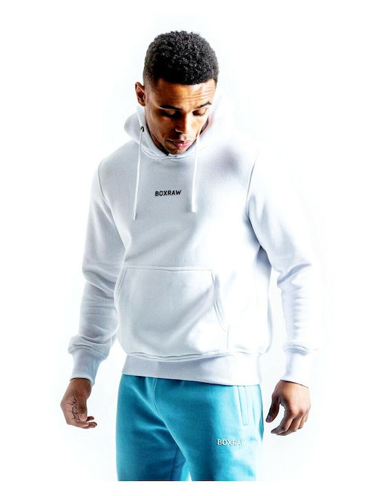 Men's Hooded Sweatshirt Boxraw Johnson - White