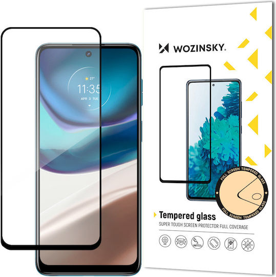 Wozinsky Case Friendly Full Glue Full Face Tempered Glass Μαύρο (Motorola Moto G42)