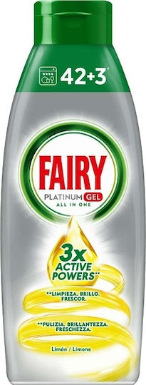 Fairy Platinum Gel Πλυντηρίου Πιάτων με Άρωμα Λεμόνι 900ml