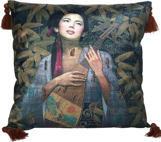 Zaros Sofa-Kissen aus Samt Bunt 45x45cm