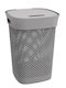 Plastmeccanica 451 Plastic Laundry Basket 50lt with Cap 39x39x54cm Gray