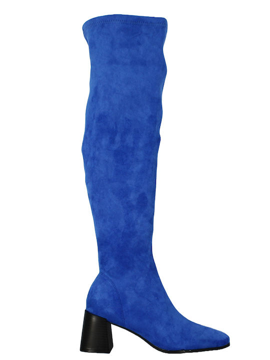 IQ Shoes Suede Over the Knee Medium Heel Women'...