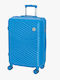 Bartuggi 712-80121 Medium Hard Blue Travel Suitcase with 4 Wheels Height 67cm