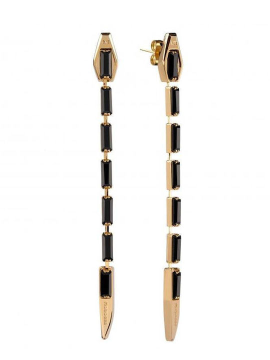 Rebecca Gold Plated Dangle Earrings