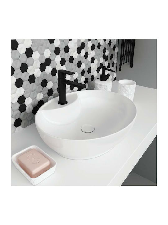 Olympia Trend 01 Επικαθήμενος Νιπτήρας Πορσελάνης 50x42cm Λευκός