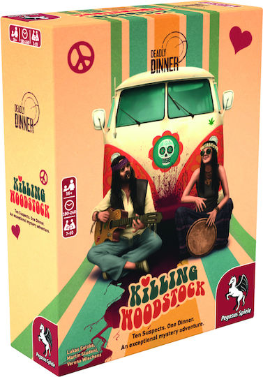 Board Game Deadly Dinner: Killing Woodstock for 7-10 Players 16+ Years Old (EN) Pegasus Spiele