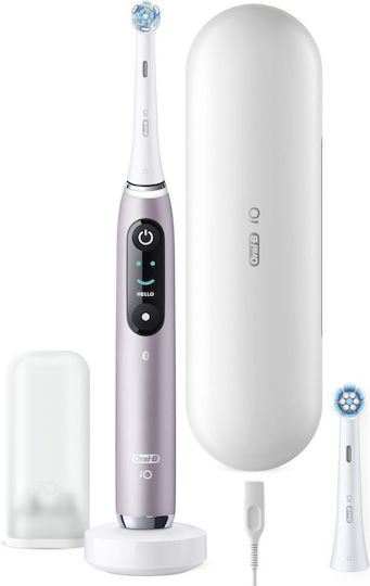 Oral-B iO Series 9N Electric Toothbrush with Timer, Pressure Sensor, and Travel Case Rose Quartz