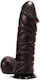 X-Men Oliver's Cock Ρεαλιστικό Dildo με Όρχεις και Βεντούζα Black 39cm