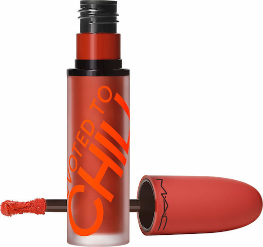 M.A.C Powder Kiss Liquid Lipcolour Long Lasting Liquid Lipstick Velvet Mac Chili's Crew Devoted To Chili 5ml