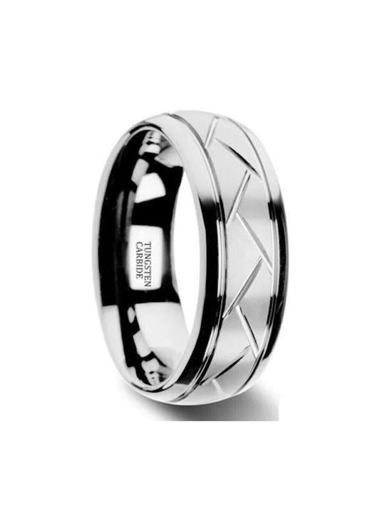 Steel ring with engraving, surgical steel