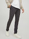Trousers Chino Elastic in Slim Fit Dark Grey