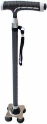 Tpster 21443 Folding Telescopic Aluminium Stick Black