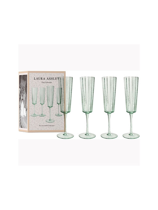 Laura Ashley Set Gläser Champagner aus Glas Mit Stiel 210ml 4Stück