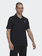 Adidas Clubhouse 3-Bar Ανδρικό T-shirt Polo Μαύρο