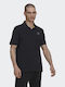 Adidas Clubhouse 3-Bar Men's Athletic Short Sleeve Blouse Polo Black