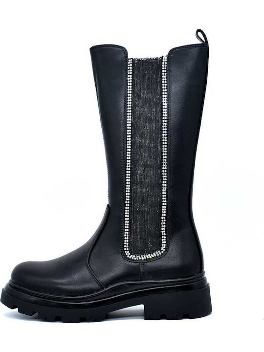 Kids Boots with Zipper Black