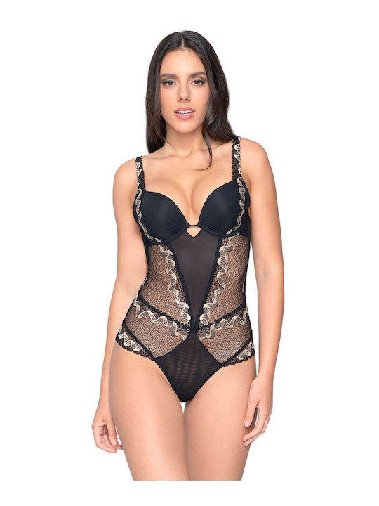 Luna Super Push-up Teddy Sexy Bodysuit Black Luna Super Push-up Teddy Sexy Bodysuit Black