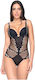 Luna Super Push-up Teddy Sexy Bodysuit Black