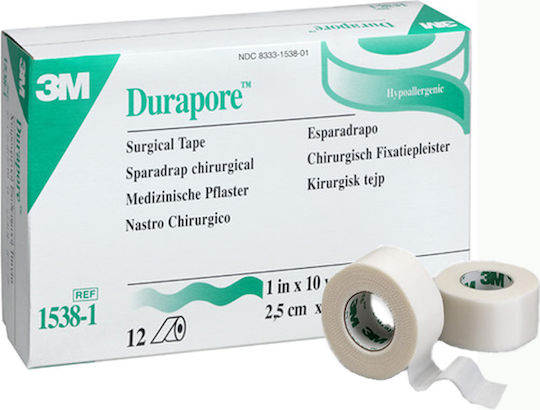 3M Durapore Silk Bandage Tape 1.25cm x 9.14m