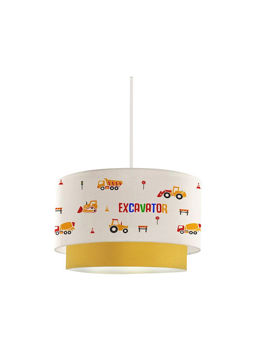 Megapap Goofy Einfaches Licht Kinderdeckenleuchte Deckenleuchte 60W mit Fassung E27 Gelb 30x20cm