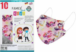 Famex Kids Mask FFP2 NR XXS Mască de protecție FFP2 XXS pentru copii Unicorn 10buc