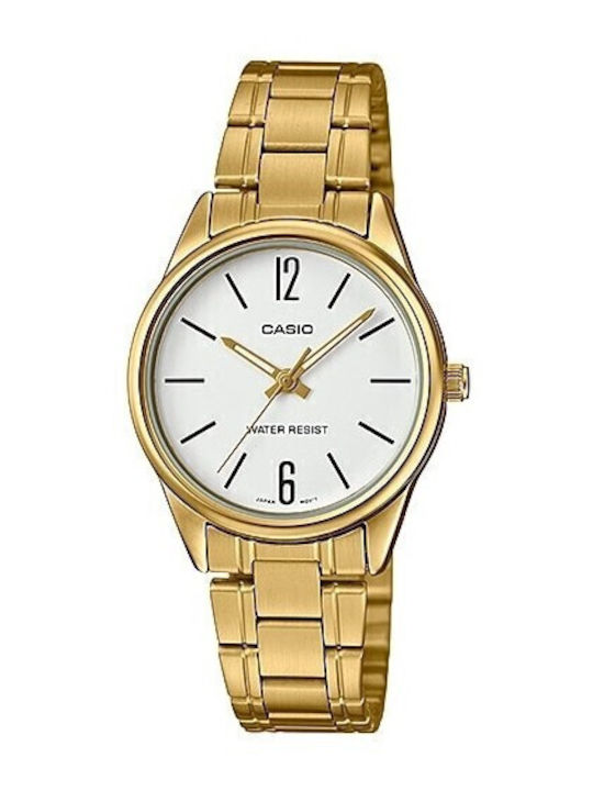 Casio Дамски Часовник 34mm Кварцов с Златна Мет...