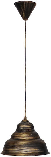 Heronia Public/20 1L Adjustable Pendant Light Bronze Bell with Socket E27 20x90cm