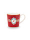PiP Studio Love Birds Medallion Becher aus Porzellan Rot 250ml