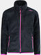 Kinder-Strickjacke Fleece Marineblau