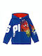 Kids Sweatshirt Cardigan with Hood Blue