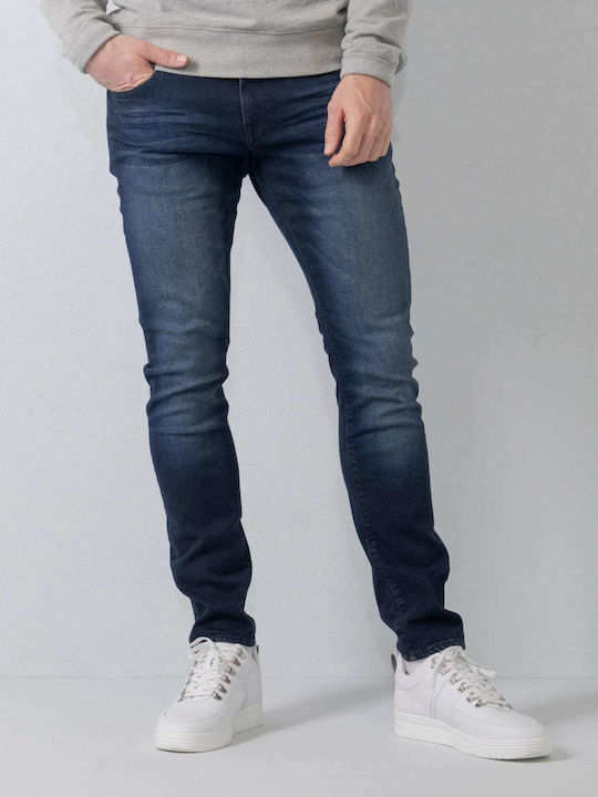 Seaham Ανδρικό Παντελόνι Τζιν με Slim Narrow Εφαρμογή Navy Μπλε