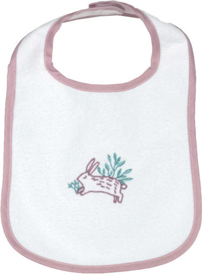Baby Star Spring Lätzchen Stoff mit Taste Weiß