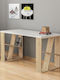 Desk Silman Wooden with Bookshelf White 137x60x75cm