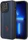 U.S. Polo Assn. Leather Stitch Back Cover Δερματίνης / Σιλικόνης Navy Μπλε (iPhone 14 Pro)