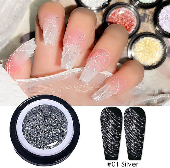 Vicky Spider Nail Art Gel Νυχιών Ασημί 5ml