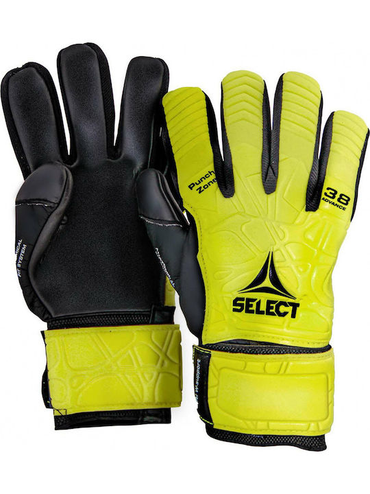 Select Sport 38 Advance Γάντια Τερματοφύλακα Ενηλίκων Κίτρινα