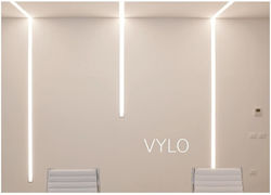 Aca Vylo Commercial Linear Recessed LED Wall Light 29W Warm White IP20 107cm