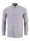 Fynch Hatton Men's Shirt Long Sleeve Cotton Checked Blue