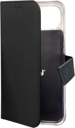 Celly Wally Book Piele artificială Negru (iPhone 14 Plus)