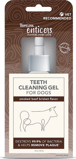 Tropiclean Smoked Beef Brisket Gel για Σκύλους κατά της Πέτρας & Πλάκας 118ml