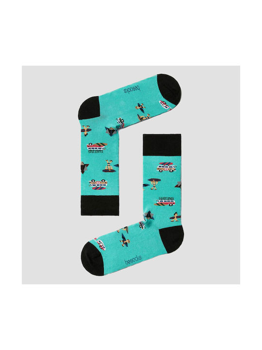 BESOCKS SOCKS BESURFERS-TURQUOISE