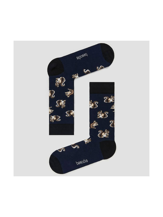 BESOCKS SOCKEN BESQUIRREL-NAVY