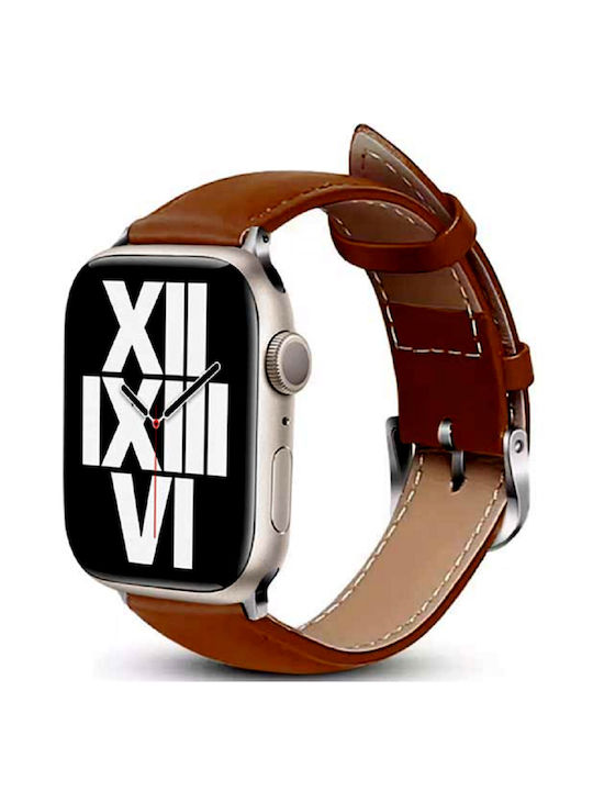 Crong Noble Band Curea Piele Mokka (Apple Watch 44/45/46mm/Ultra 49mm) CRG-44NOB-MKA