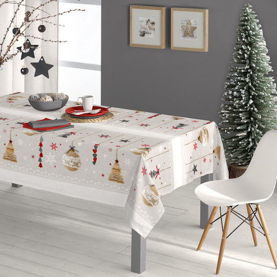 Borea Christmas Ball Χριστουγεννιάτικο Τραπεζομάντηλο Υφασμάτινο 180x140εκ.