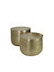 Rotund Set Zigon de Aluminiu Aur 2buc L52xP52xH39cm.