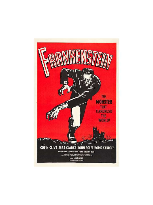 Αφίσα Frankenstein 1931 (Red) - 45εκ.Χ30εκ. - Satine 150gr