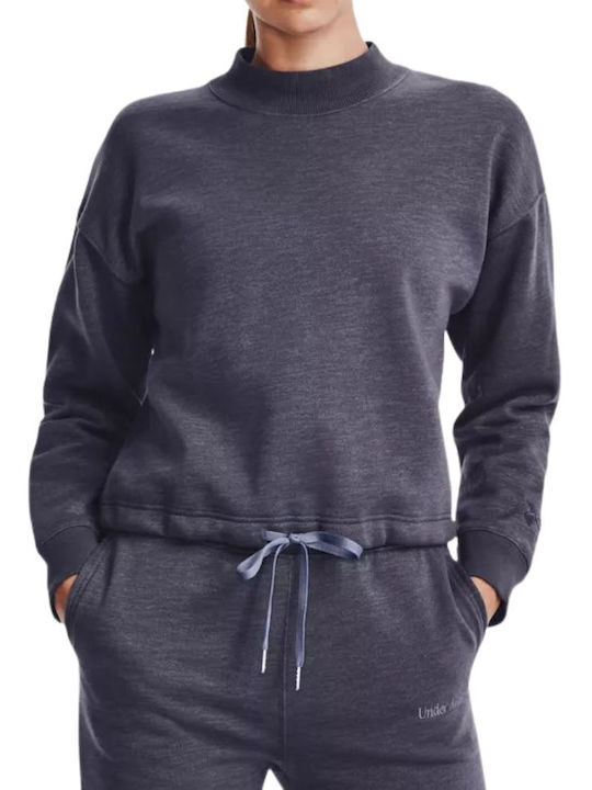 Under Armour Μακρύ Γυναικείο Φούτερ Navy Μπλε