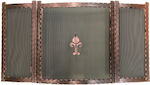 FIREPLACE SCREEN S-303 52x98cm BRONZE WITH DESIGN