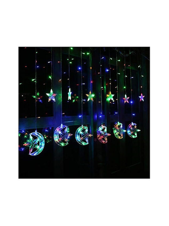 Stars On Moons Christmas LED Light Multicolour 3m 3M