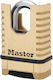 Master Lock Alamă Lăcăt Κρυμμένου Λαιμού cu cheie 28mm Silver 1buc